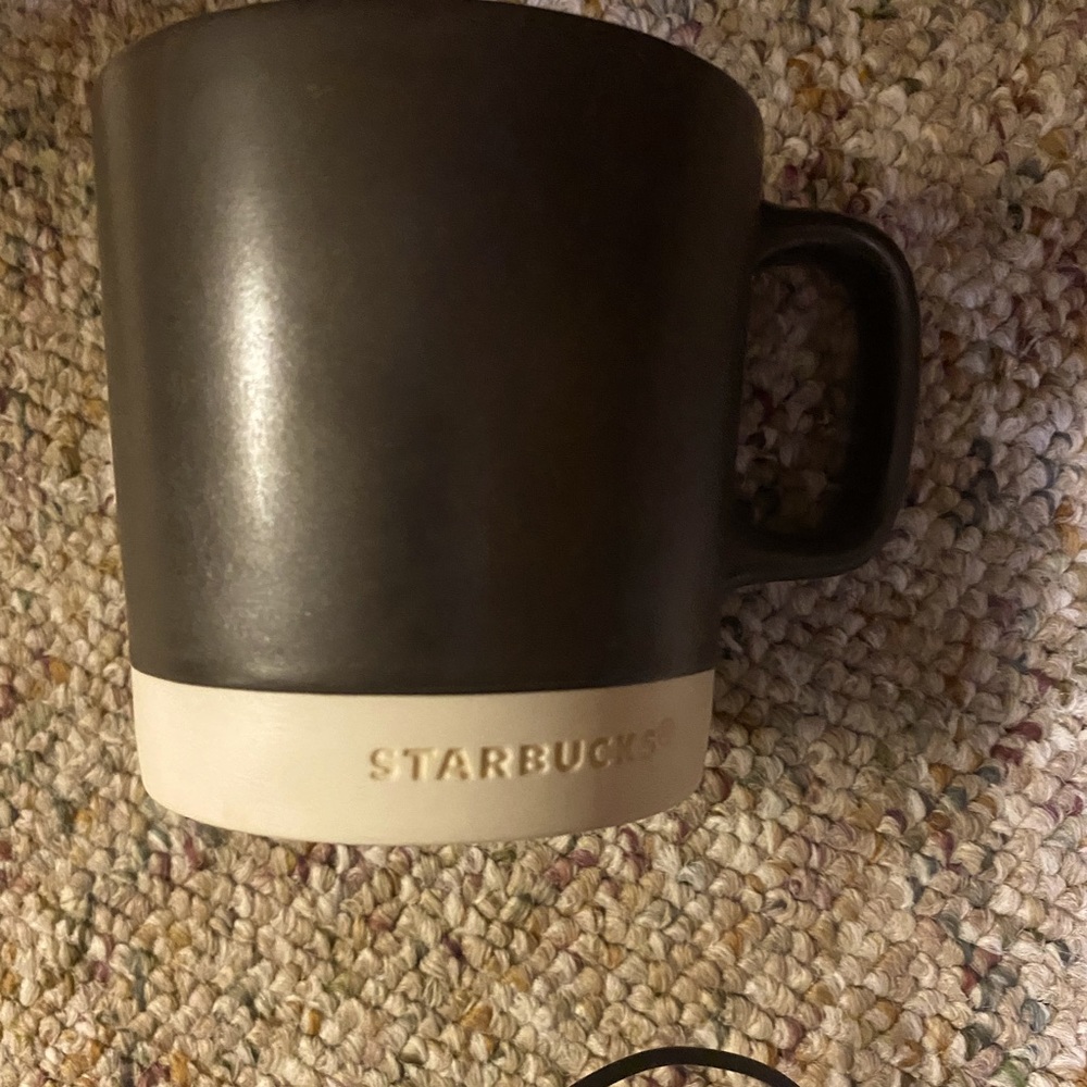 2018 Starbucks Dark Brown color block 12oz mug